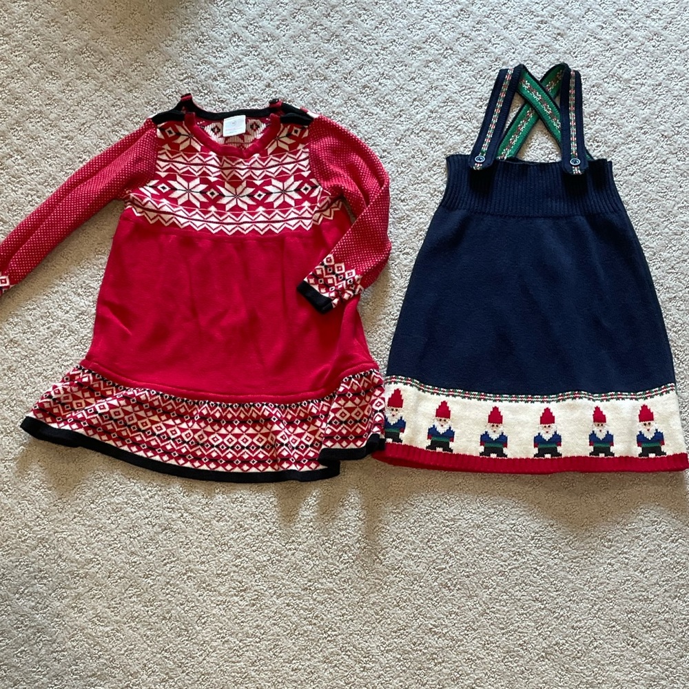 Hanna Andersson holiday sweater dress size 90